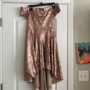 Size Medium Rose gold homecoming dress